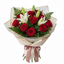 Букет цветов из:  Лилии и Розы в Бердске