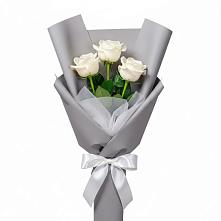 Букет 3 белые розы #REPLACE_PRED# Бердске