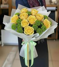 Букет цветов из:  Хризантемы и Розы в Бердске