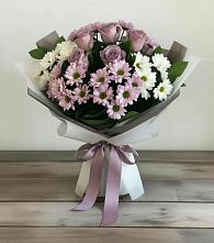 Букет цветов из:  Хризантемы и Розы в Бердске