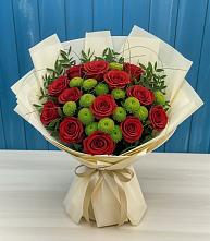 Букет цветов из:  Розы и Хризантемы в Бердске