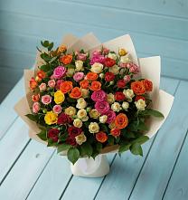 Букет Микс из разноцветных кустовых роз #REPLACE_PRED# Бердске